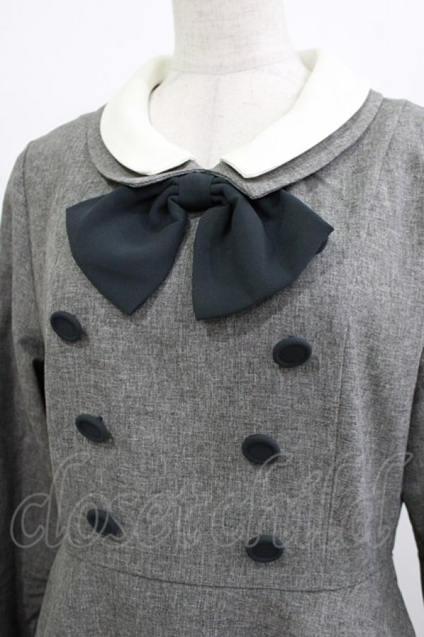 画像4: an another angelus / クレリックダブルカラータイ付きワンピース Free GRAY H-26-04-08-010-CA-OP-NS-ZH (4)