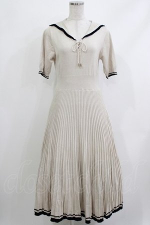 画像: an another angelus / レースアップセーラーニットワンピース Free IVORY/NAVY H-26-04-08-014-CA-OP-NS-ZH