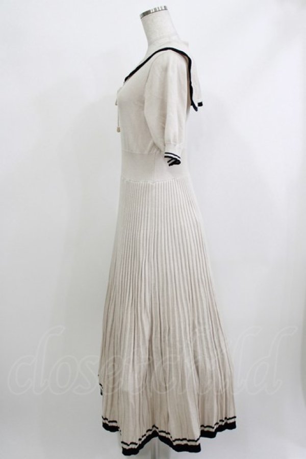 画像2: an another angelus / レースアップセーラーニットワンピース Free IVORY/NAVY H-26-04-08-014-CA-OP-NS-ZH (2)