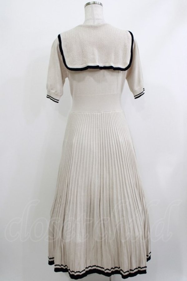 画像3: an another angelus / レースアップセーラーニットワンピース Free IVORY/NAVY H-26-04-08-014-CA-OP-NS-ZH (3)