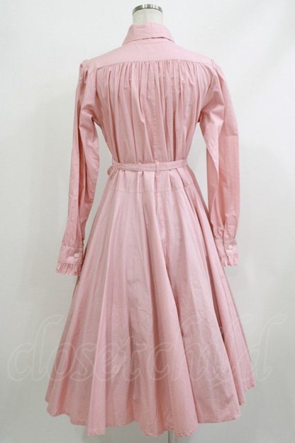 画像3: Physical Drop / スタンドカラーレトロワンピース Free ピンク/白ドット H-26-04-08-016-LO-OP-NS-ZH (3)