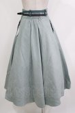 画像3: an another angelus / ダブルベルトサマーツイードフレアースカート Free BLUE GREEN H-26-04-08-020-CA-SK-NS-ZH (3)
