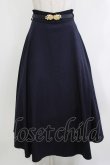 画像1: an another angelus / ローズ金具ベルト付きフレアースカート Free NAVY H-26-04-08-021-CA-SK-NS-ZH (1)
