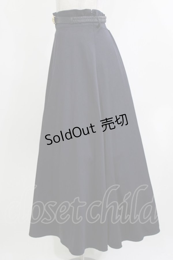 画像2: an another angelus / ローズ金具ベルト付きフレアースカート Free NAVY H-26-04-08-021-CA-SK-NS-ZH (2)