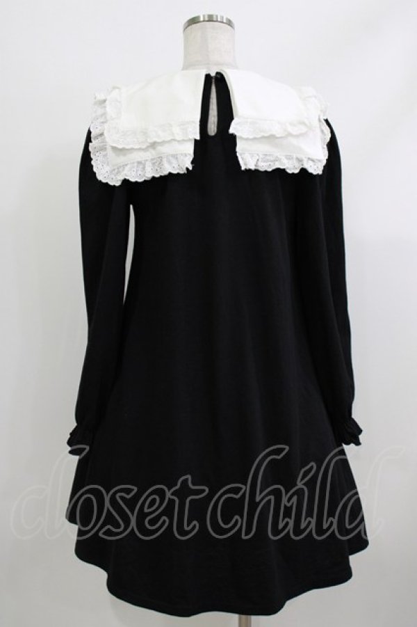 画像3: Ank Rouge / スクエアセーラーカットワンピース M ブラック H-26-04-08-025-CA-OP-NS-ZH (3)