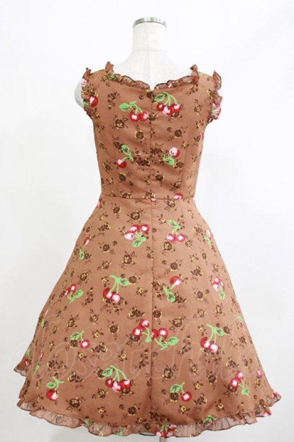 画像3: MILK / チェリーローズワンピース  キャラメル H-26-04-09-003-ML-OP-KB-ZH (3)