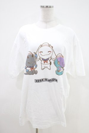 画像: NieR Clothing / プリント半袖CUTSEW XL 白 H-26-04-09-1001-PU-TO-AK-ZH
