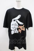 画像1: NieR Clothing / プリント半袖CUTSEW XL 黒 H-26-04-09-1006-PU-TO-AK-ZH (1)