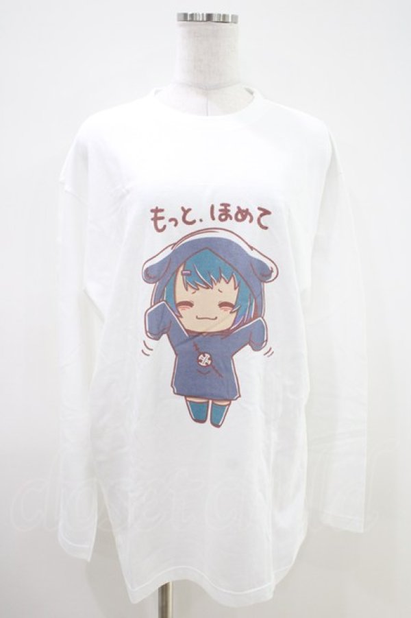 画像1: NieR Clothing / プリントLONG CUTSEW XL 白 H-26-04-09-1011-PU-TO-AK-ZH (1)