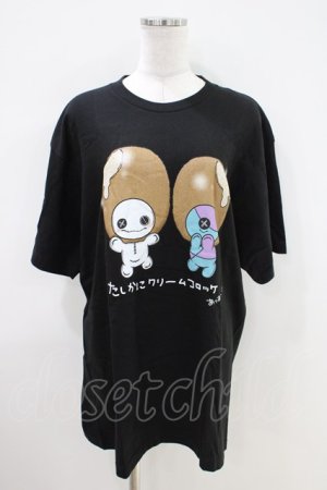 画像: NieR Clothing / プリント半袖CUTSEW XL 黒 H-26-04-09-1012-PU-TO-AK-ZH