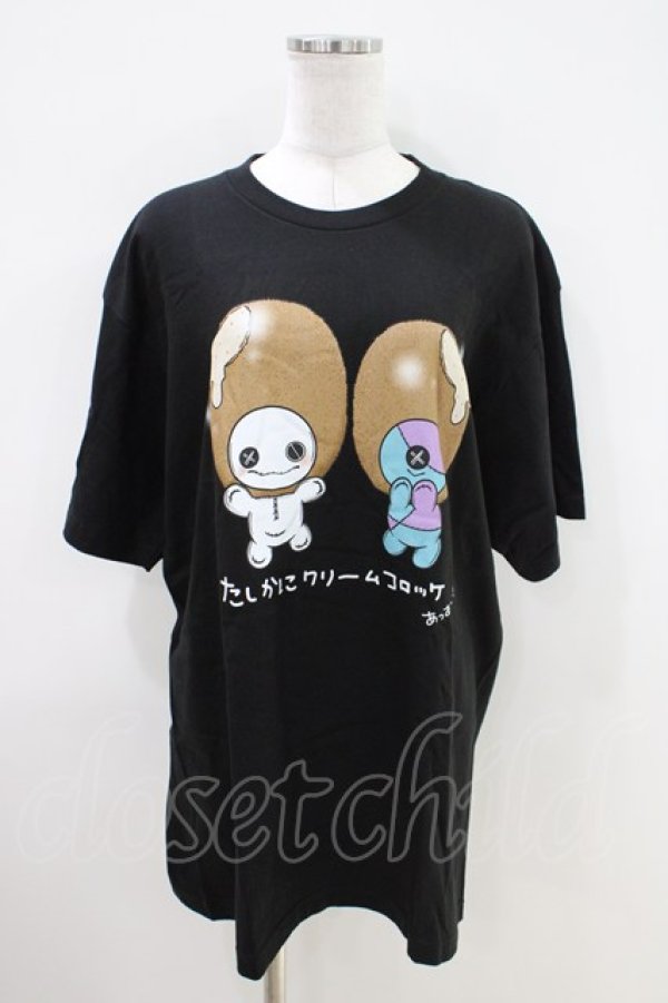画像1: NieR Clothing / プリント半袖CUTSEW XL 黒 H-26-04-09-1012-PU-TO-AK-ZH (1)