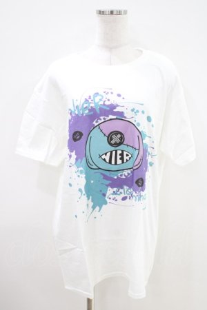 画像: NieR Clothing / プリント半袖CUTSEW L 白 H-26-04-09-1014-PU-TO-AK-ZH