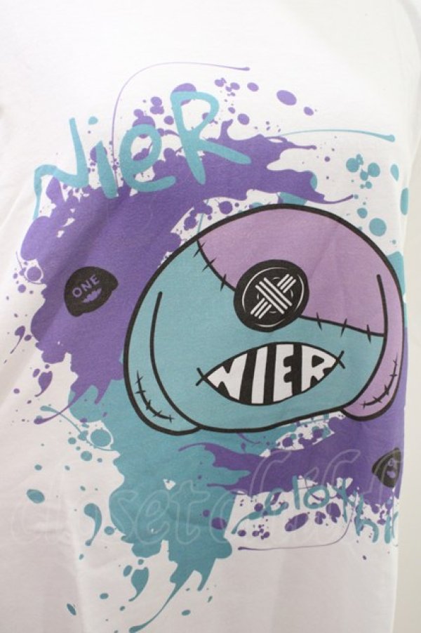 画像3: NieR Clothing / プリント半袖CUTSEW L 白 H-26-04-09-1014-PU-TO-AK-ZH (3)