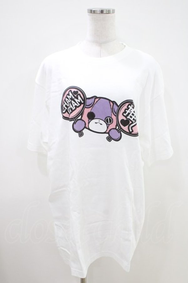画像1: NieR Clothing / プリント半袖CUTSEW XL 白 H-26-04-09-1015-PU-TO-AK-ZH (1)
