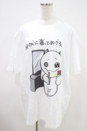 画像: NieR Clothing / プリント半袖CUTSEW XL 白 H-26-04-09-1016-PU-TO-AK-ZH
