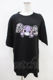 画像1: NieR Clothing / プリント半袖CUTSEW XL 黒 H-26-04-09-1019-PU-TO-AK-ZH (1)