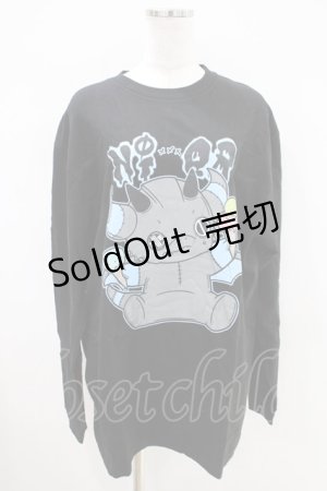 画像: NieR Clothing / プリントLONG CUTSEW XL 黒 H-26-04-09-1022-PU-TO-AK-ZH