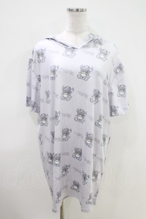 画像: NieR Clothing / 総柄半袖プルパーカー F グレー H-26-04-09-1003-PU-TO-AK-ZH