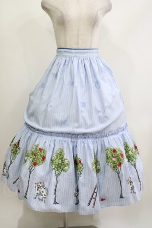 画像: Emily Temple cute / Painting Roseロングスカート  サックス H-26-04-09-006-ET-SK-KB-ZH