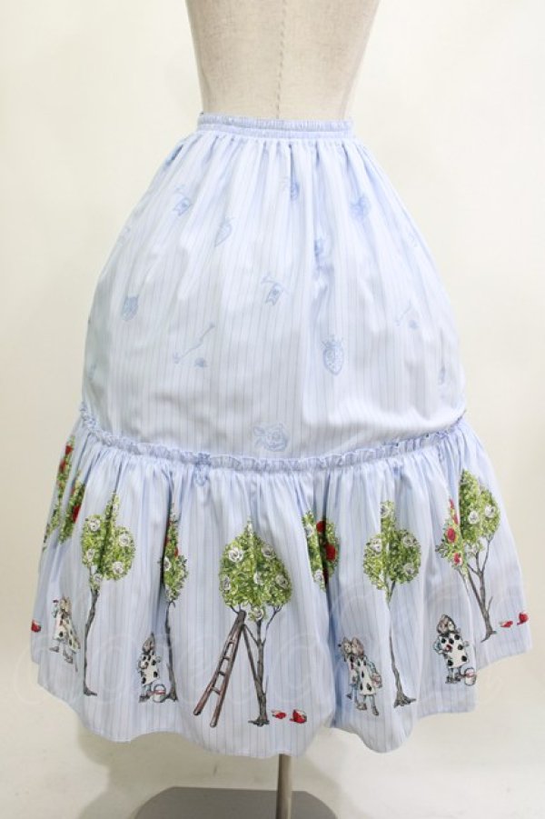 画像3: Emily Temple cute / Painting Roseロングスカート  サックス H-26-04-09-006-ET-SK-KB-ZH (3)