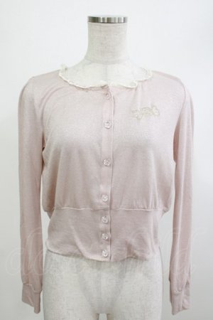 画像: MILK / パールボタンフリルカーディガン  ピンク H-26-04-09-012-ML-TO-KB-ZH