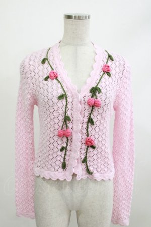 画像: MILK / チェリーガーランドカーデ  ベビーピンク H-26-04-09-015-ML-TO-KB-ZH