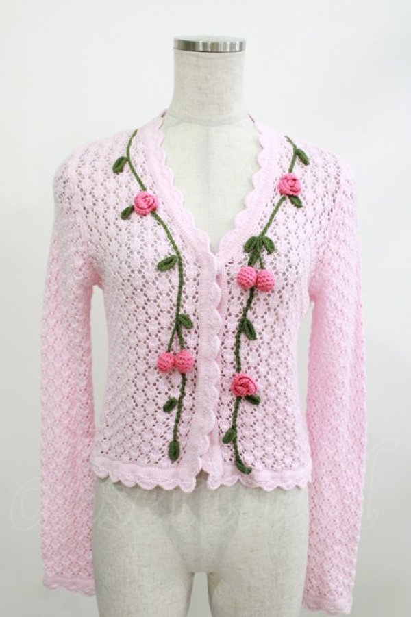 画像1: MILK / チェリーガーランドカーデ  ベビーピンク H-26-04-09-015-ML-TO-KB-ZH (1)