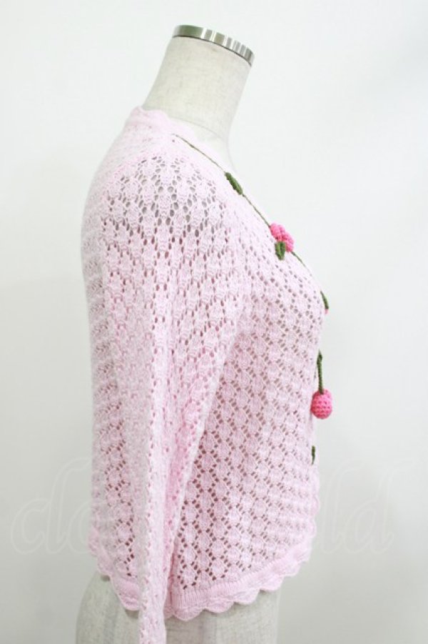 画像2: MILK / チェリーガーランドカーデ  ベビーピンク H-26-04-09-015-ML-TO-KB-ZH (2)