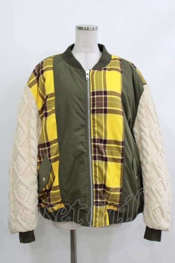 画像1: Candy Stripper / CND JUMBLE MA-1  カーキ H-26-04-10-026-PU-JA-KB-ZH (1)