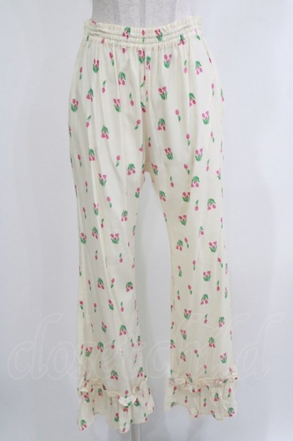 画像1: Candy Stripper / CHULIP FRILL HEM PANTS  アイボリー H-26-04-10-031-PU-PA-KB-ZH (1)