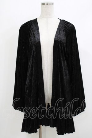 画像: merry jenny / ベロアロングカーディガン  ブラック H-26-04-10-033-LO-TO-KB-ZH