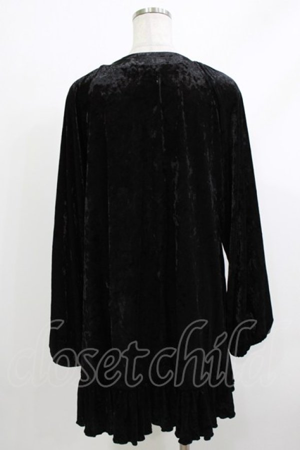 画像3: merry jenny / ベロアロングカーディガン  ブラック H-26-04-10-033-LO-TO-KB-ZH (3)