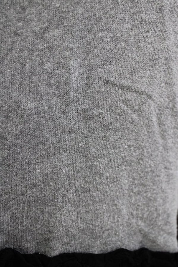 画像4: Candy Stripper / フリルスウェットワンピース  グレー×ブラック H-26-04-10-037-PU-OP-KB-ZH (4)