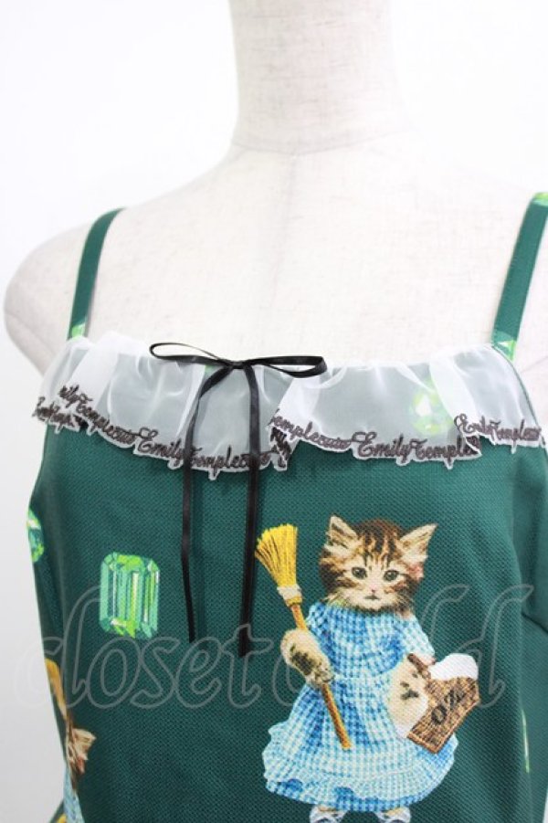 画像5: Emily Temple cute / Oz catsキャミソールワンピース  モスグリーン H-26-04-10-004-ET-OP-KB-ZH (5)