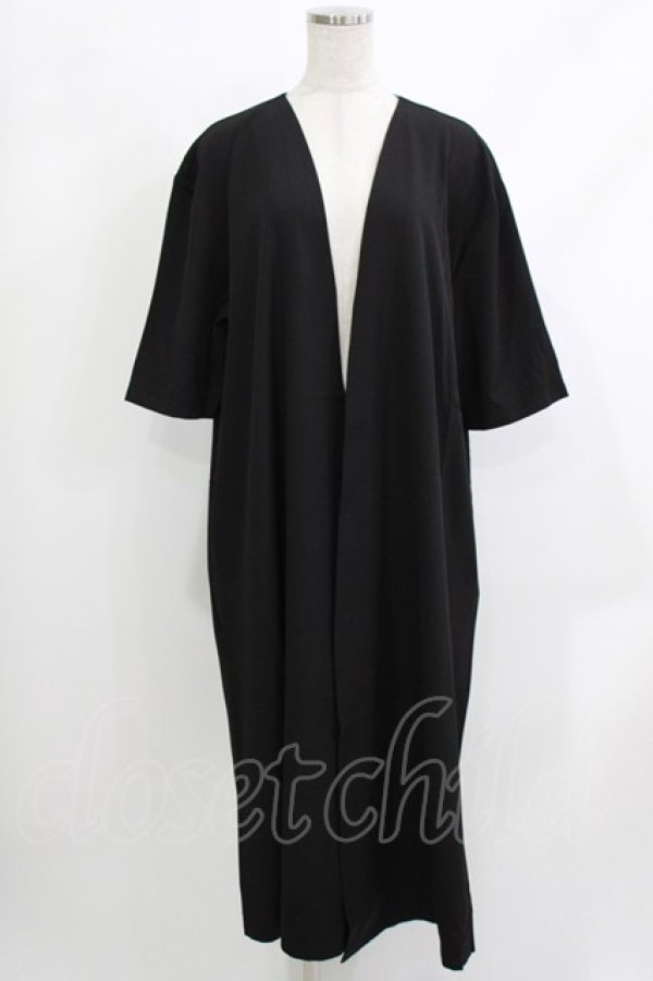 画像1: Deorart / 半袖ロングカーデ  ブラック H-26-04-10-041-PU-TO-KB-ZH (1)