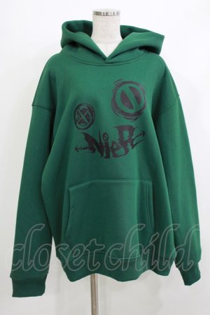 画像: NieR Clothing / プリントプルパーカー  グリーン H-26-04-10-043-PU-TO-KB-ZH