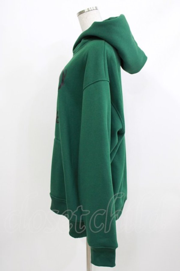 画像2: NieR Clothing / プリントプルパーカー  グリーン H-26-04-10-043-PU-TO-KB-ZH (2)