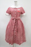 画像1: Nile Perch / ギンガムチェックセーラーワンピース Free レッド H-26-04-10-1032-LO-OP-NS-ZH (1)