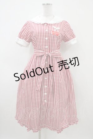 画像: Nile Perch / ギンガムチェックセーラーワンピース Free レッド H-26-04-10-1032-LO-OP-NS-ZH