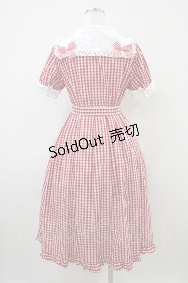 画像2: Nile Perch / ギンガムチェックセーラーワンピース Free レッド H-26-04-10-1032-LO-OP-NS-ZH (2)