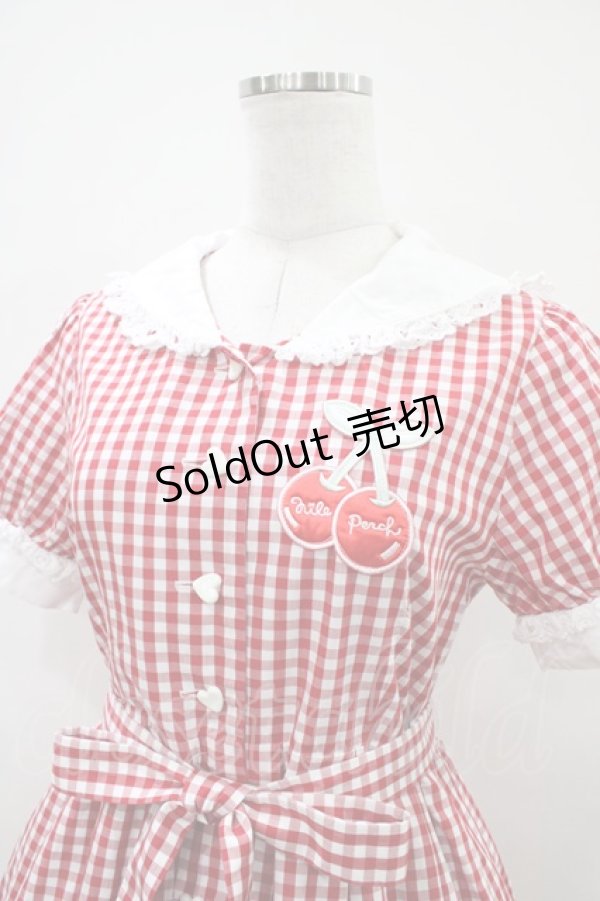 画像3: Nile Perch / ギンガムチェックセーラーワンピース Free レッド H-26-04-10-1032-LO-OP-NS-ZH (3)