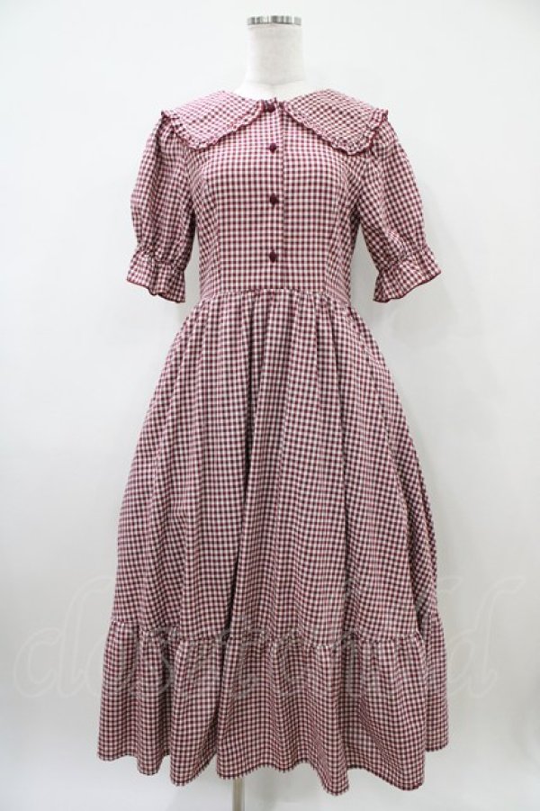 画像1: m petit by misako / AM*ギンガムCHKワンピース M レッド H-26-04-10-1033-LO-OP-NS-ZH (1)