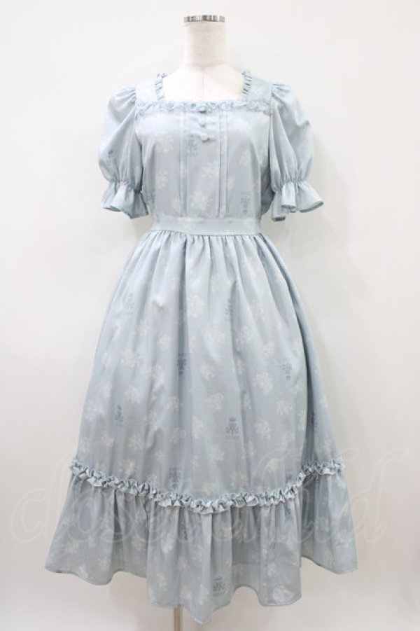 画像1: m petit by misako / AOKハナガラスクエアワンピース S サックス H-26-04-10-1034-LO-OP-NS-ZH (1)