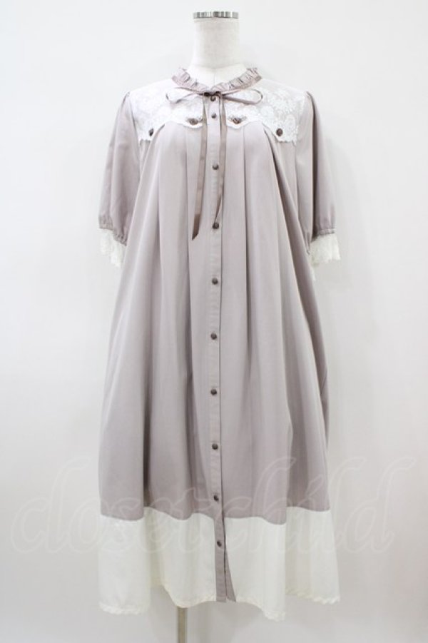 画像1: axes femme / サテンローズバイカラーワンピース Free ピンク H-26-04-10-1035-AX-OP-NS-ZH (1)