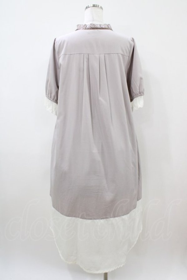 画像2: axes femme / サテンローズバイカラーワンピース Free ピンク H-26-04-10-1035-AX-OP-NS-ZH (2)