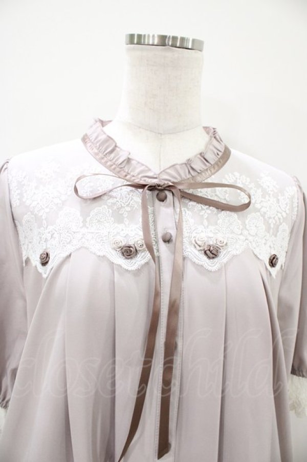 画像3: axes femme / サテンローズバイカラーワンピース Free ピンク H-26-04-10-1035-AX-OP-NS-ZH (3)