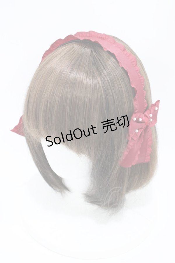 画像1: m petit by misako / AMPLリボンカチューシャ  レッド H-26-04-10-1004-LO-AC-NS-ZH (1)