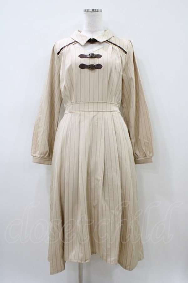 画像1: axes femme / ベルトディティールワンピース Free ベージュ H-26-04-10-1036-AX-OP-NS-ZH (1)