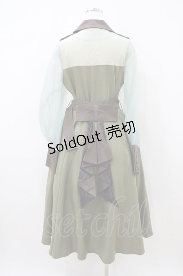 画像2: Favorite / ドッキングワンピース Free ブラウン/グリーン H-26-04-10-1037-LO-OP-NS-ZH (2)