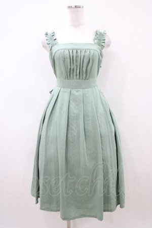 画像: Fi.n.t / 肩ひもシャーリングロングワンピース Free GREEN H-26-04-10-1044-CA-OP-NS-ZH